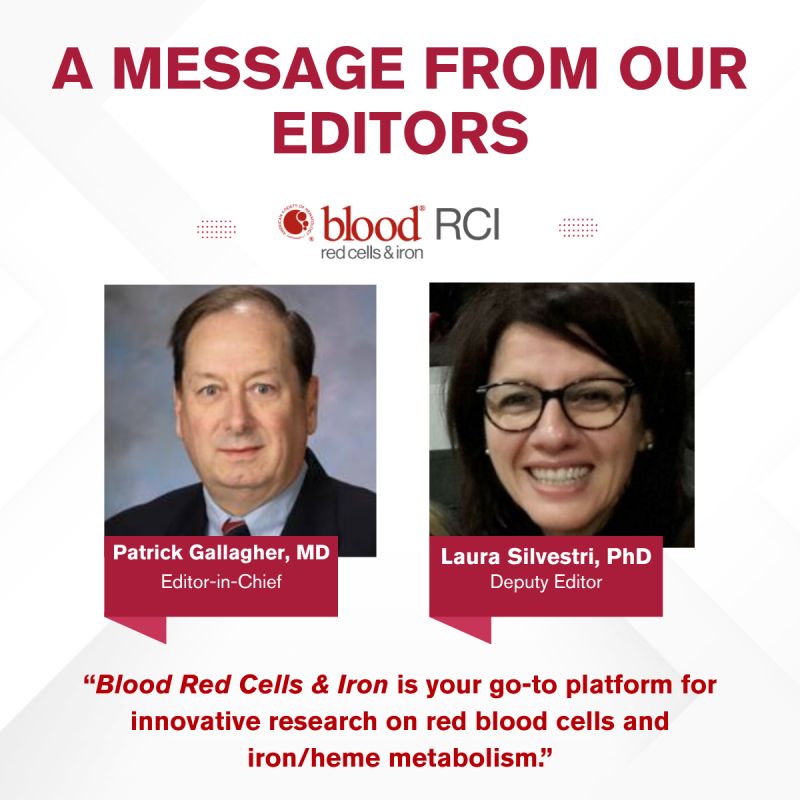 Blood Journal (@bloodjournal) on Twitter photo Explore our portfolio - today featuring Blood RCI! 🩸
This journal is supported by expert editors in their field, Dr. Patrick Gallagher, Editor-in-Chief, and Dr. Laura Silvestri, Deputy Editor. Read more about it and the submissions they're looking for: ow.ly/TCu450XbcPz Explore our portfolio - today featuring Blood RCI! 🩸
This journal is supported by expert editors in their field, Dr. Patrick Gallagher, Editor-in-Chief, and Dr. Laura Silvestri, Deputy Editor. Read more about it and the submissions they're looking for: ow.ly/TCu450XbcPz