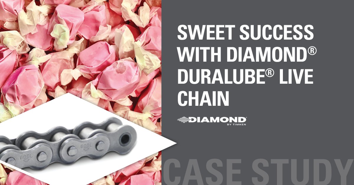 Diamond_Drives's tweet photo. A candy manufacturer’s chains were causing real headaches – seizing, wearing out and slowing production as a result of regular washdowns. Diamond® Duralube® LIVE Food Grade chains and hands-on training delivered 4X longer chain life and $68K in https://t.co/5251VFSb9Z https://t.co/Mwv4wxhcpa
