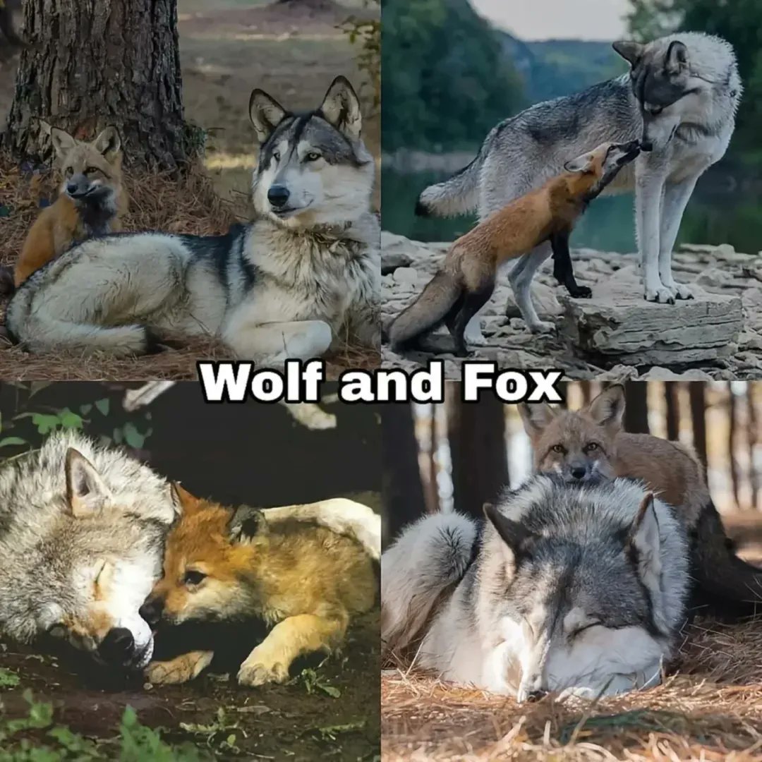 Fox teaches play. Wolf teaches strength