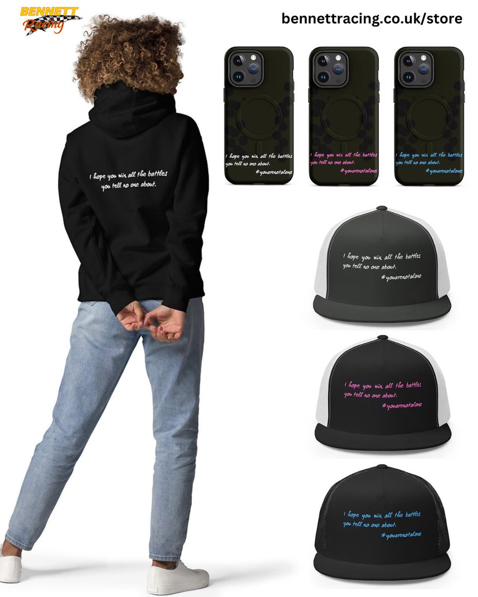 BennettRacingUK's tweet photo. 💙 Coming Soon: #YouAreNotAlone Collection 💙

You never know the battles someone is facing — you can remind them they’re not alone. Our latest merch is more than just clothing — Mental health deserves more than a day — it deserves a movement. Wear the message. Share the hope. https://t.co/xjHV63jcDs