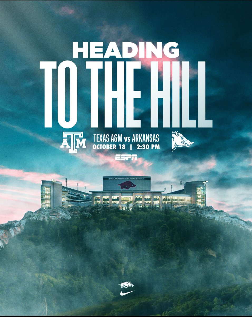 I’ll be attending <a href="/RazorbackFB/">Arkansas Razorback Football</a> October 18th‼️