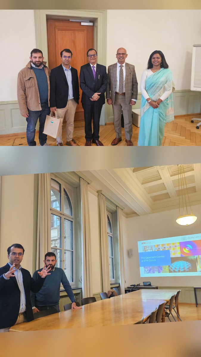 IndiainSwiss's tweet image. @PrinSciAdvGoI Prof Ajay Kr Sood @AjaySoodIISc visited @ETH_en Zurich🇨🇭 and visited their labs -The advancements in cutting edge innovation in #Robotics and world class research in #Quantum Centre reflect the limitless possibilities for the future cooperation and