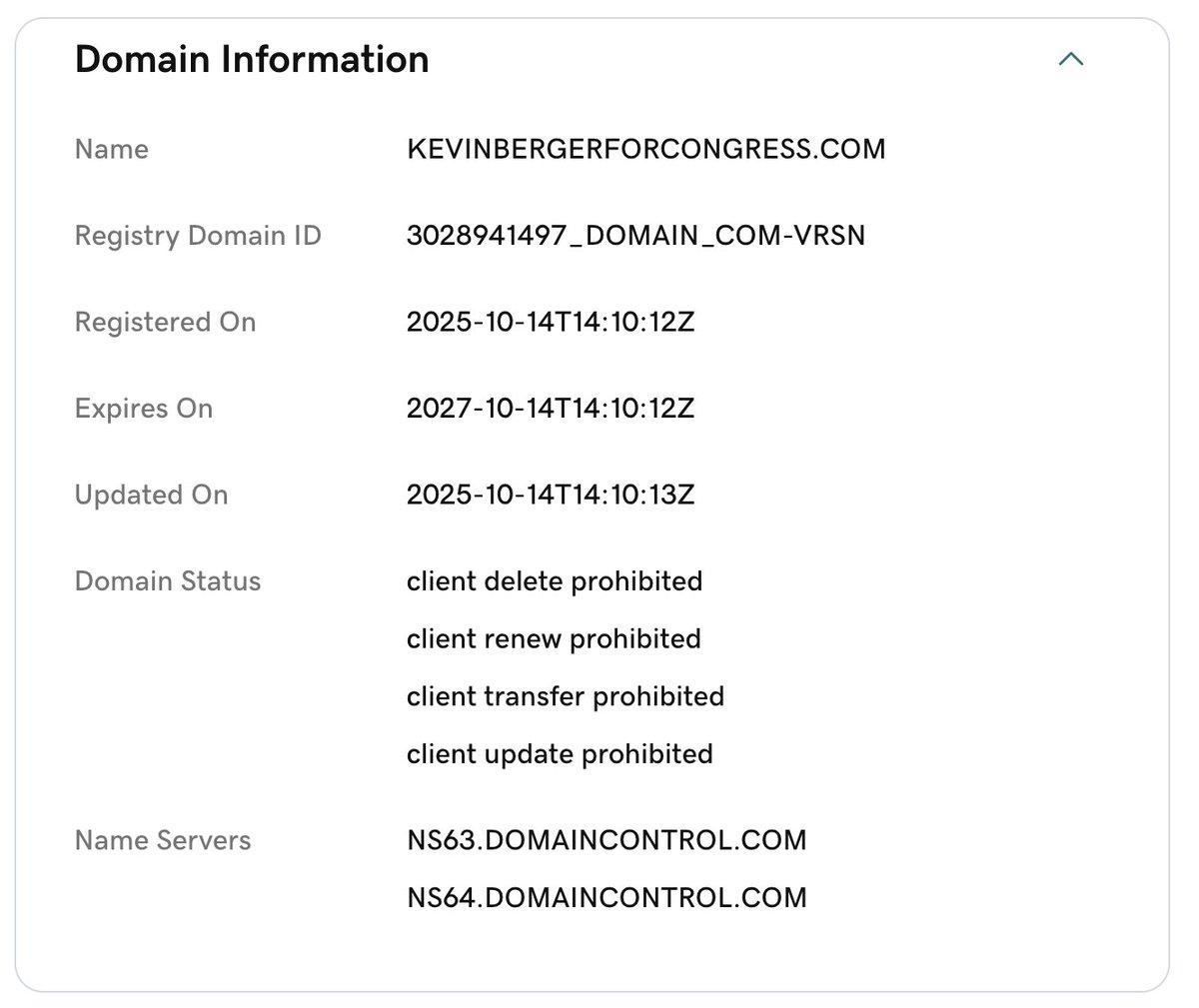 ForwardCarolina's tweet image. Surely totally separate from @SenatorBerger announcing he's going to re-rig North Carolina's Congressional map for Trump, someone registered this website for his son, Kevin Berger, today: