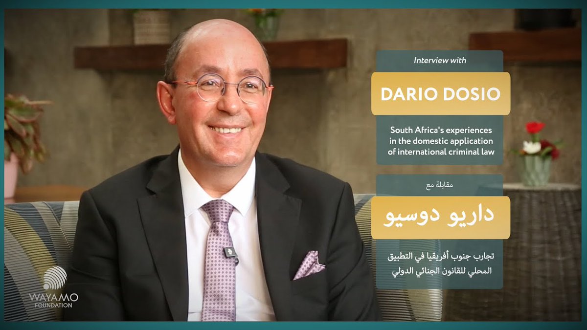 Want to know about the first Crimes Against Humanity case over Apartheid-era crimes in South Africa?

Learn from 🇿🇦 Judge Dario Dosio as he covers the #COSAS4 trial, the pursuit of accountability after the Truth and Reconciliation Commission, &amp; the #ICC:  youtube.com/watch?v=Jg0NJO…