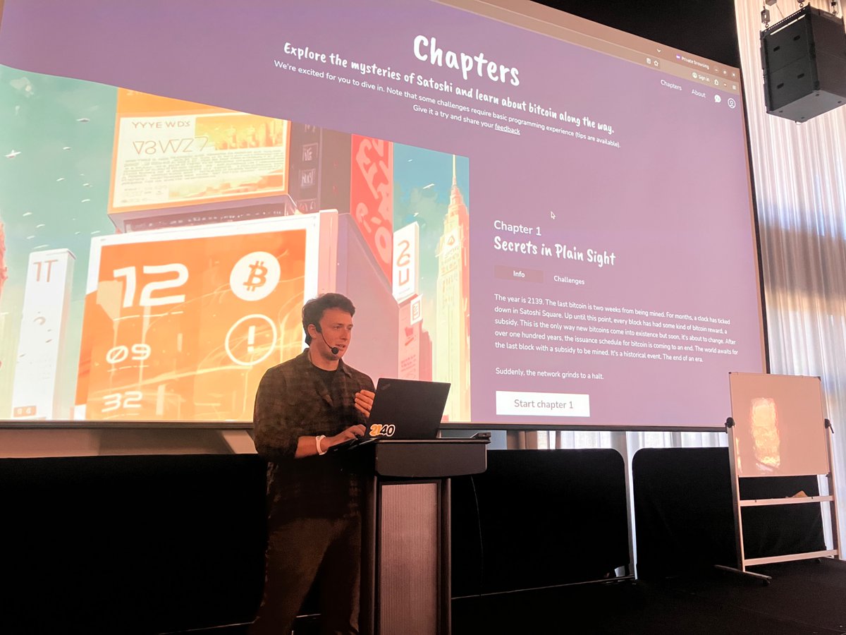 Bitcoin Dev Project (@bitcoin_devs) on Twitter photo Secrets in plain sight!
Chapter 1 of the <a href="/savingsatoshi/">Saving Satoshi</a> workshop begins at <a href="/tabconf/">TABConf - tickets on sale Oct 13-16, 2025, Atlanta</a> Secrets in plain sight!
Chapter 1 of the <a href="/savingsatoshi/">Saving Satoshi</a> workshop begins at <a href="/tabconf/">TABConf - tickets on sale Oct 13-16, 2025, Atlanta</a>