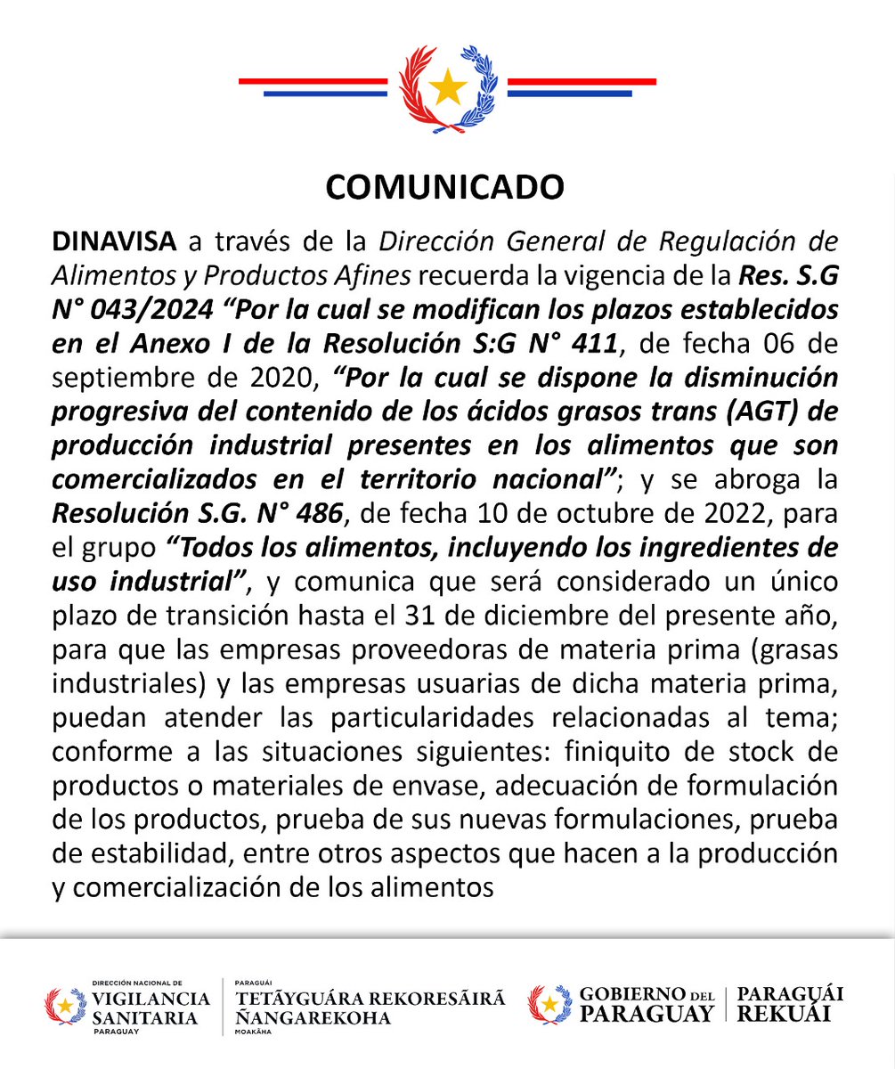 DINAVISApy's tweet image. A la atención de usuarios y público en general de #DINAVISApy.
Acceso a la Resolución S.G.N° 043/2024 en: inan.gov.py/site/?p=10054