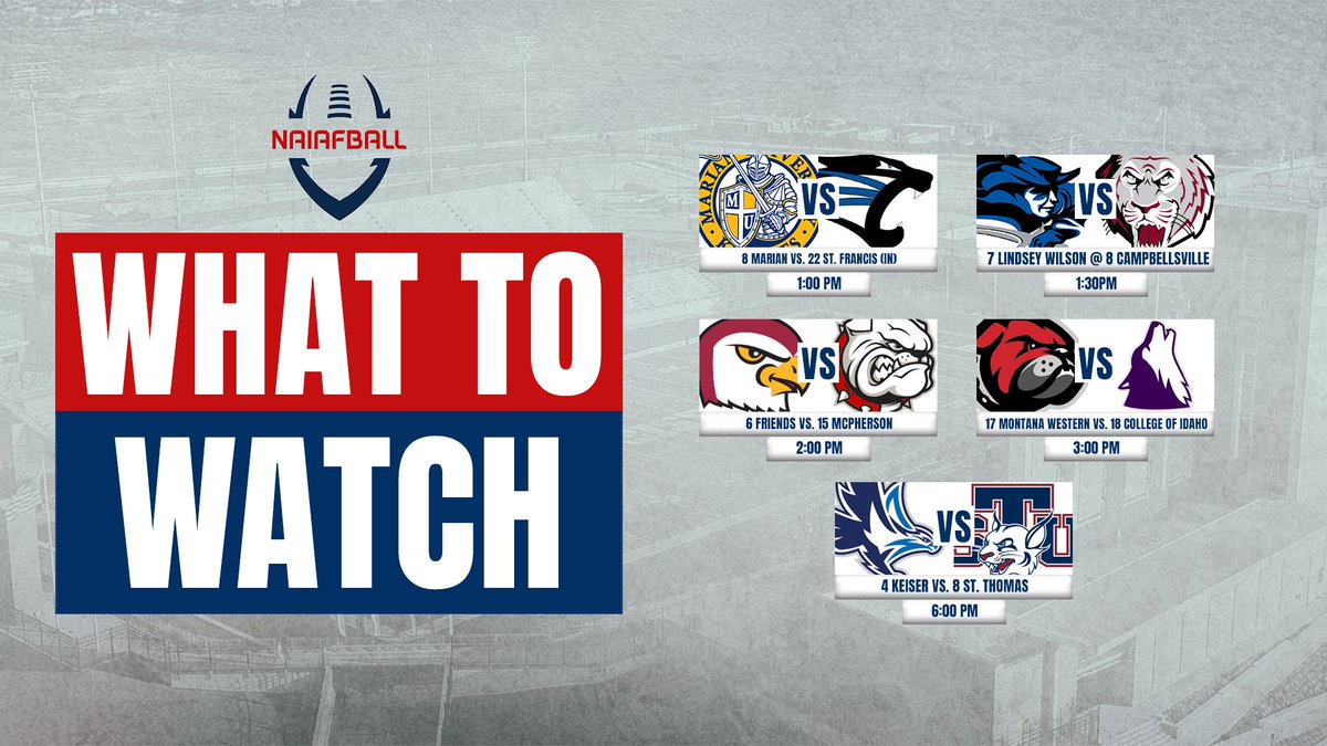NAIAFBALL's tweet photo. A few conference-race-defining matchups coming this weekend - who are you excited to watch? https://t.co/anHhEaBy1l