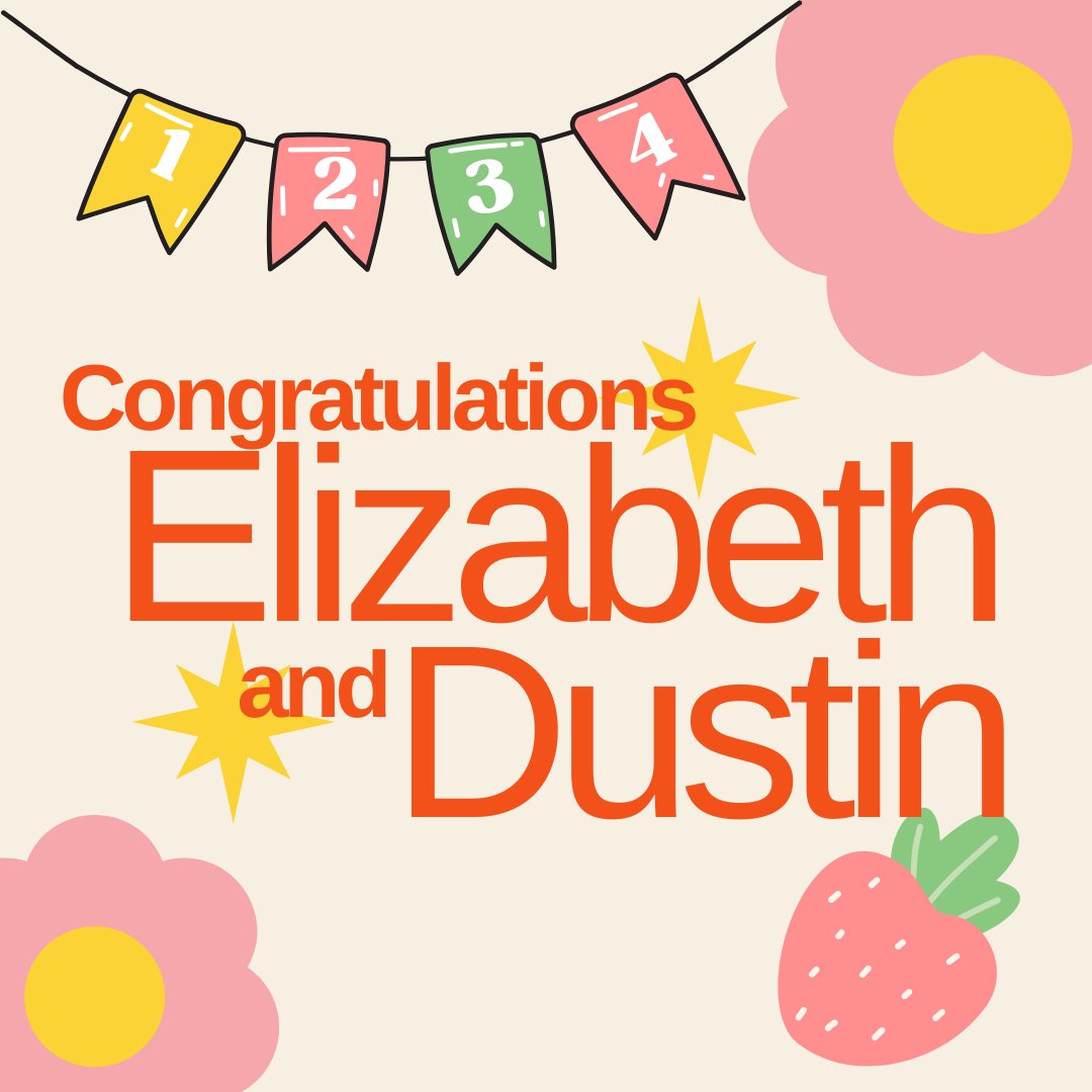 Congratulations Elizabeth and Dustin on the arrival of baby #4. We know she is well loved and getting ready for a busy winter at the rink with her siblings. 🐥