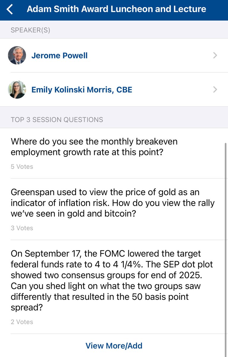 Michael Redmond (@mredmond88) on Twitter photo Payrolls breakeven rate given the immigration policy shift is the most popular question for Powell <a href="/nabe_econ/">NABE</a> 👀 Payrolls breakeven rate given the immigration policy shift is the most popular question for Powell <a href="/nabe_econ/">NABE</a> 👀