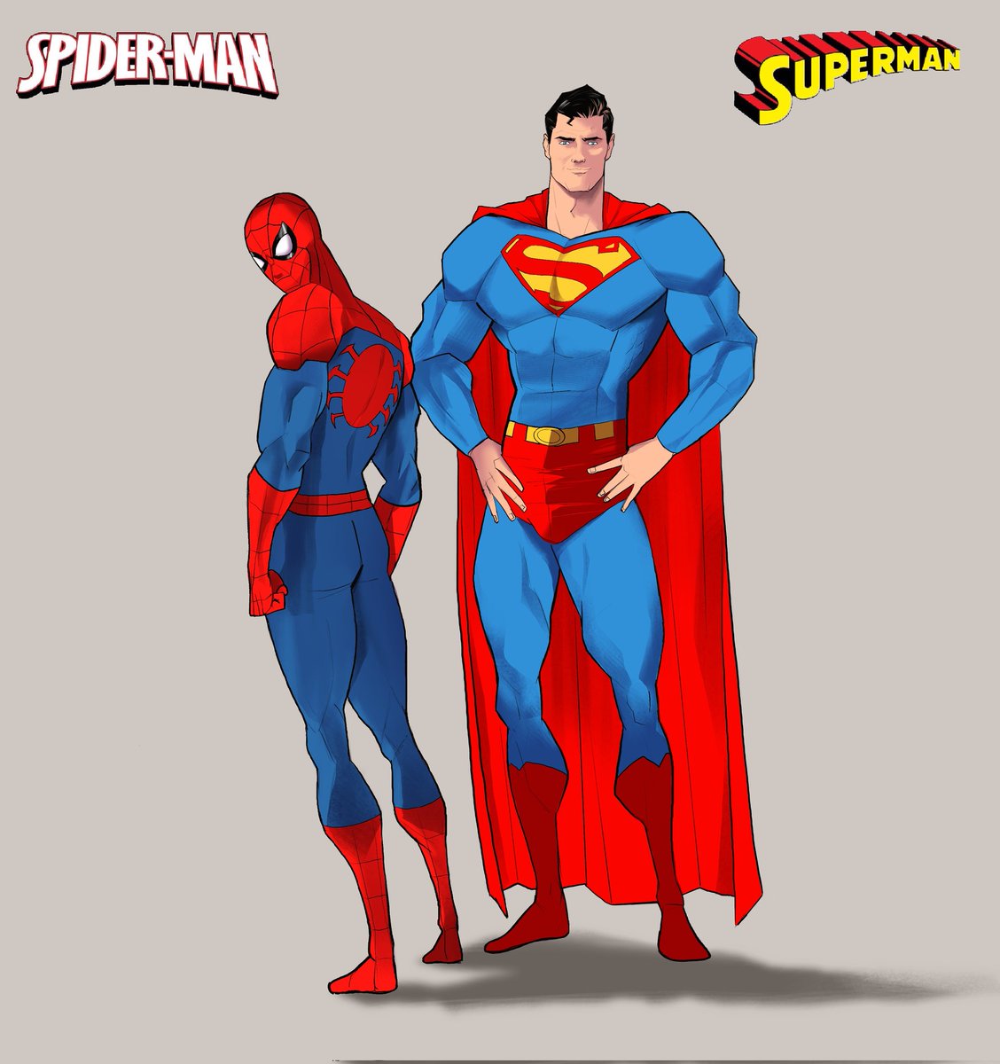 Aleixososa's tweet photo. ✍️🎨  #Superman #Spiderman #crossover https://t.co/byXaYo8lpg