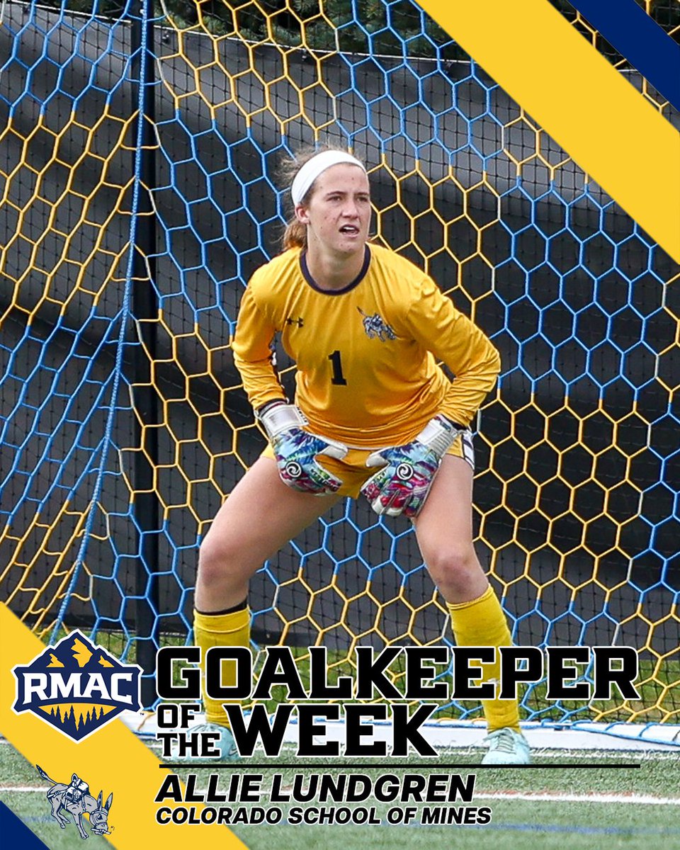 RMAC_SPORTS's tweet image. 𝙍𝙈𝘼𝘾 𝙂𝙤𝙖𝙡𝙠𝙚𝙚𝙥𝙚𝙧 𝙤𝙛 𝙩𝙝𝙚 𝙒𝙚𝙚𝙠⚽️
Allie Lundgren, Colorado School of Mines
🗞️: shorturl.at/lhf5O
#EverythingElevated | #HelluvaEngineer