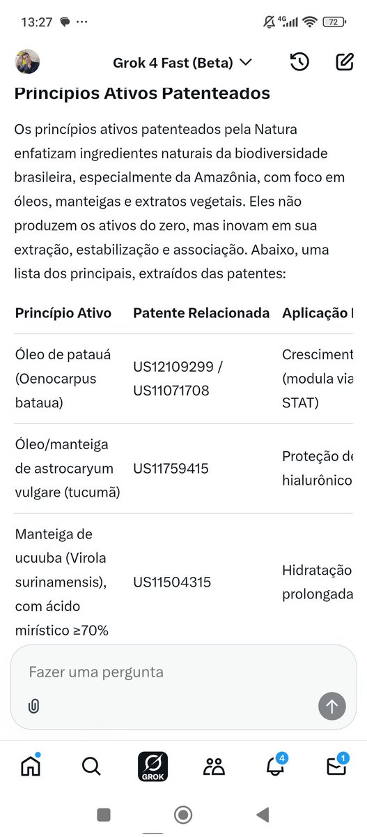 HenriqueSoldani's tweet photo. Boicotem a Natura

Lembra da "cartinha pela democracia" de 2022, assinada pelo cofundador da Natura, Guilherme Leal, pra defender as urnas? Pois é, o mesmo Leal foi vice na chapa presidencial de Marina Silva em 2010 e financiou sua ONG. 

Antes de virar ministra, Marina propôs leis como o PL 306/95 sobre patrimônio genético da Amazônia – que, na prática, abriu portas pra patentes de empresas como a Natura, explorando ��leos e extratos indígenas sem contrapartida justa pros povos locais. 

Perguntei pro Grok sobre os cosméticos patenteados da Natura e fiquei perplexo: mais de 1.300 registros, muitos usando biomassa amazônica (como óleo de patauá e manteiga de ucuuba) pra lucrar bilhões, enquanto indígenas denunciam biopirataria "apoiada" por ela. 

Boicotem!