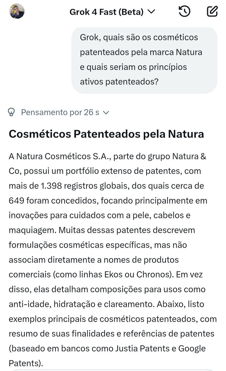 HenriqueSoldani's tweet photo. Boicotem a Natura

Lembra da "cartinha pela democracia" de 2022, assinada pelo cofundador da Natura, Guilherme Leal, pra defender as urnas? Pois é, o mesmo Leal foi vice na chapa presidencial de Marina Silva em 2010 e financiou sua ONG. 

Antes de virar ministra, Marina propôs leis como o PL 306/95 sobre patrimônio genético da Amazônia – que, na prática, abriu portas pra patentes de empresas como a Natura, explorando ��leos e extratos indígenas sem contrapartida justa pros povos locais. 

Perguntei pro Grok sobre os cosméticos patenteados da Natura e fiquei perplexo: mais de 1.300 registros, muitos usando biomassa amazônica (como óleo de patauá e manteiga de ucuuba) pra lucrar bilhões, enquanto indígenas denunciam biopirataria "apoiada" por ela. 

Boicotem!
