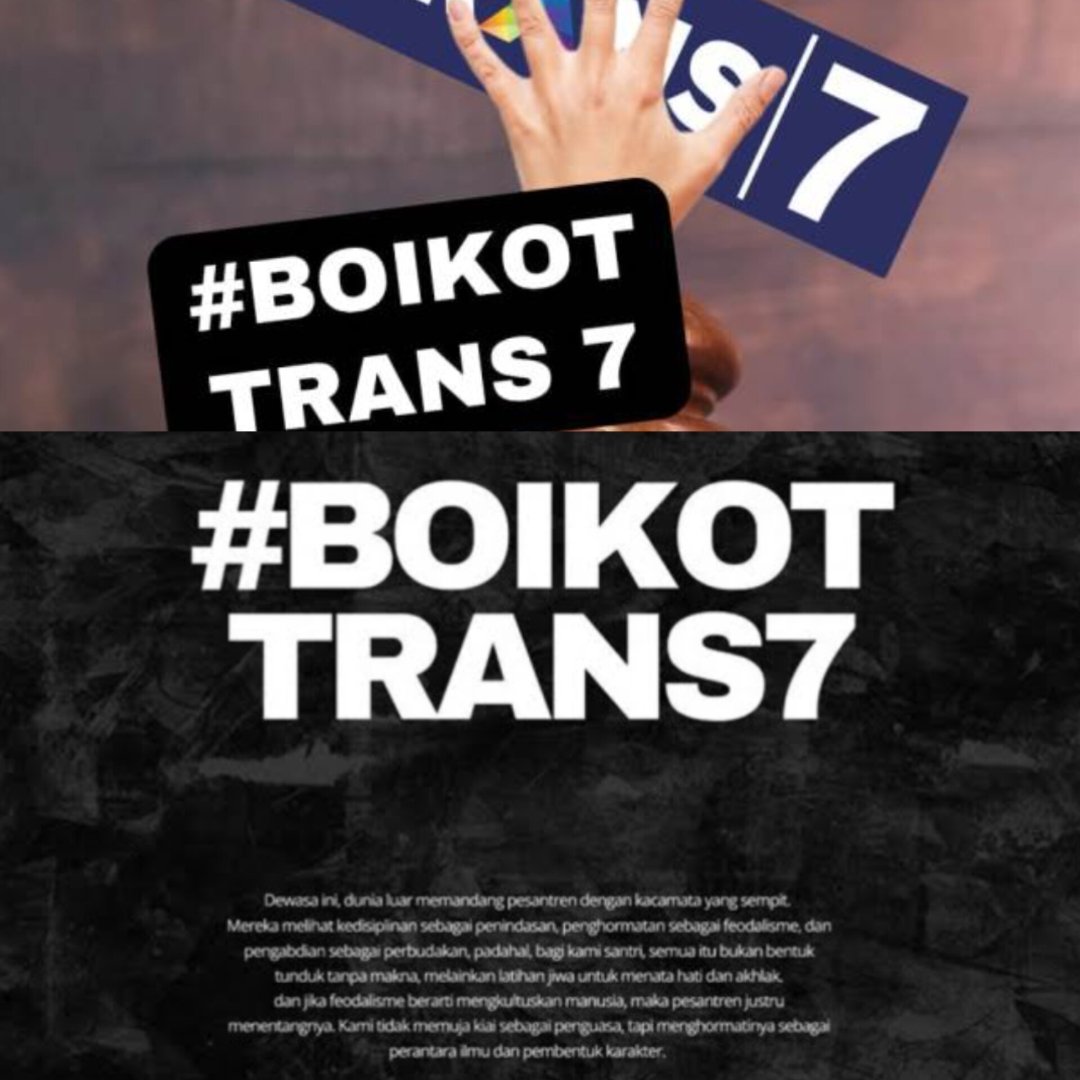 tuitku's tweet photo. #BoikotTrans7
#BoikotTrans7
#BOIKOTTRANS7 
#yukratibalhaddad
#yuksholawatasyghil https://t.co/ZZD00eBx4z