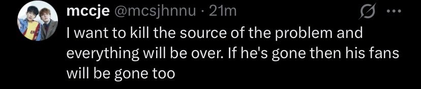 eisalute's tweet photo. [updated] TW: Death Threats
Please help by reporting and blocking the accounts and. They are tweeting DT targeting MH. This kind of harassment is dangerous and completely unacceptable.

🔗 https://t.co/qU022IM9t8
🔗 https://t.co/6V4vpDlIAF
🔗 https://t.co/b7qRT0p3ON
🔗 https://t.co/F5j22aQmgh
🔗 https://t.co/OvL3wdI7Sz
🔗 https://t.co/8nuzqNo5wd