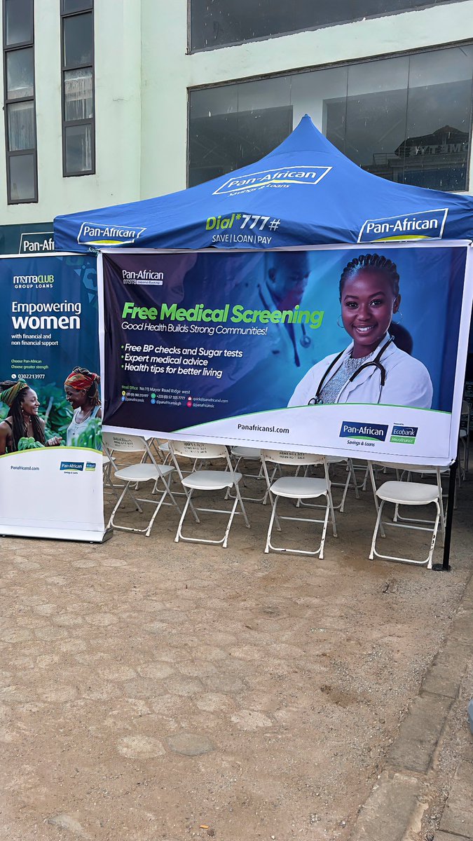 panafricanslc's tweet image. Health is Wealth! 💙
We brought wellness to #Spintex with a free medical screening for our customers and the community.
At Pan-African, empowerment starts with good health.
#PanAfrican #HealthIsWealth #CommunityImpact
