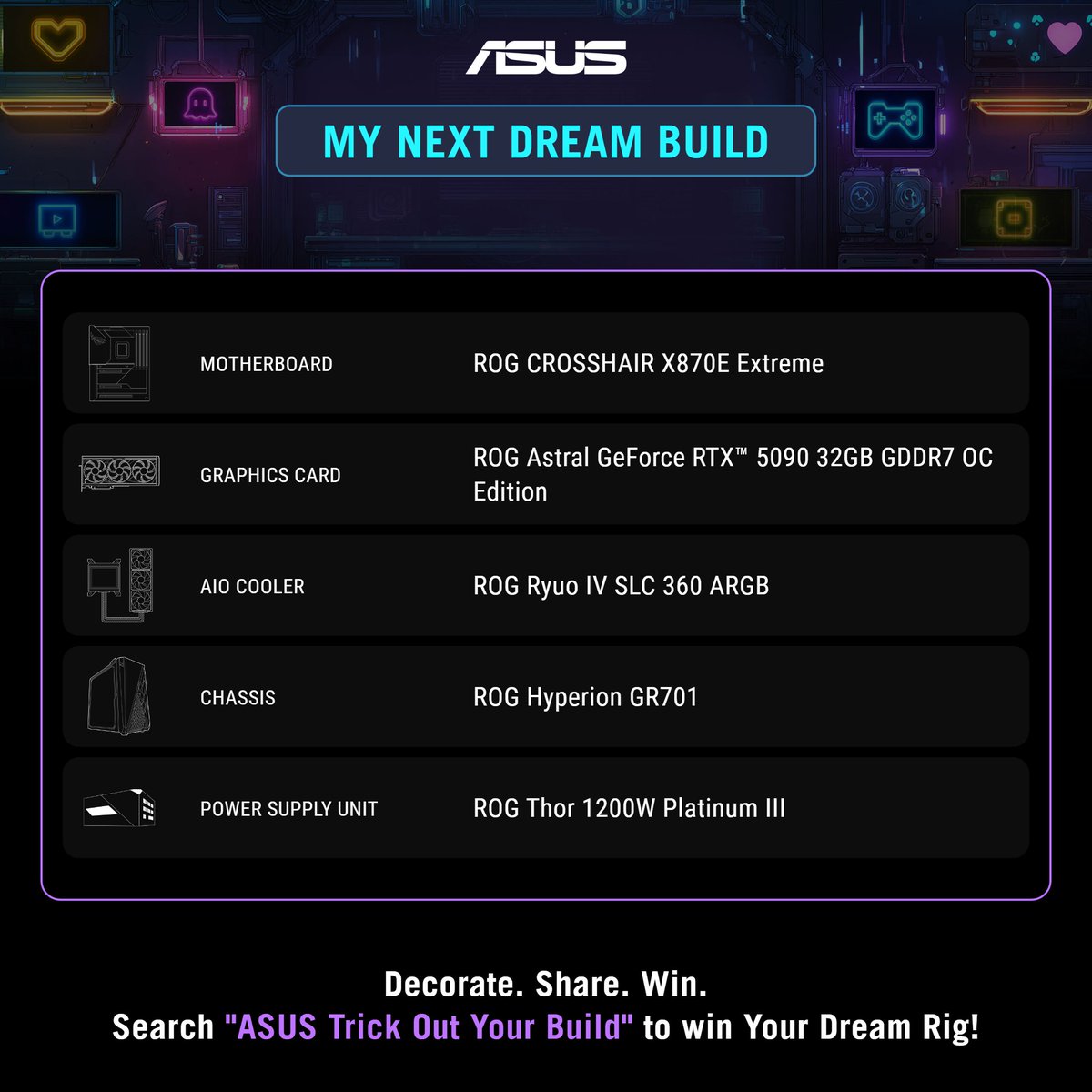 LuisManahan's tweet photo. I need this Dream PC to game, stream, and create without limits. It’s not just for fun it’s the setup that’ll help me bring my ideas to life and push my content to the next level.
@ASUSROG
@ASUS_ROG
@ASUS
#TrickOutYourBuild #ASUS #X870 #Z890 #B860 #B850 https://t.co/uRnUdp3kdf