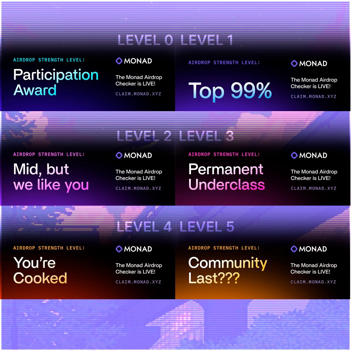 rsklwtf's tweet image. [monad airdrop tiers]

tl;dr about @monad airdrop tiers:
if you&apos;re from monad community - u can&apos;t connect x

if you participated in official monad luma events (meetups) or dev events - u can connect mail

if you&apos;re in lobsterdao or big brain collective telegrams (probably more) -…