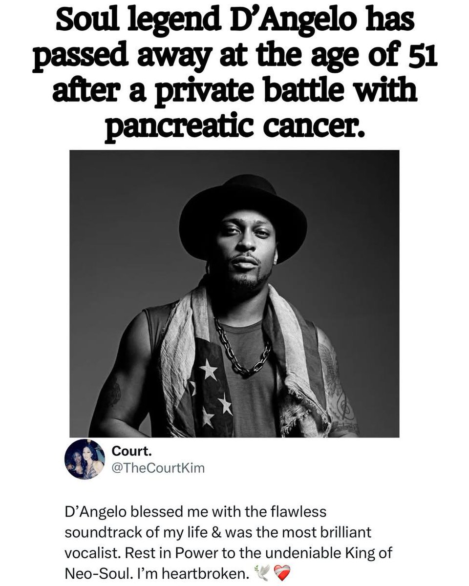 jamstarX's tweet photo. He's actually gone! #restinsoul to D'Angelo!
😭😭😭😭😭😭😭😭 https://t.co/k0D5omODkB