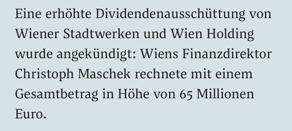 MartinThuer's tweet image. Spannend. Wiener Linien und Wien Energie erhöhen wegen „gestiegener Kosten“ die Preise, können aber dennoch eine höhere Dividende an die Stadt Wien ausschütten.