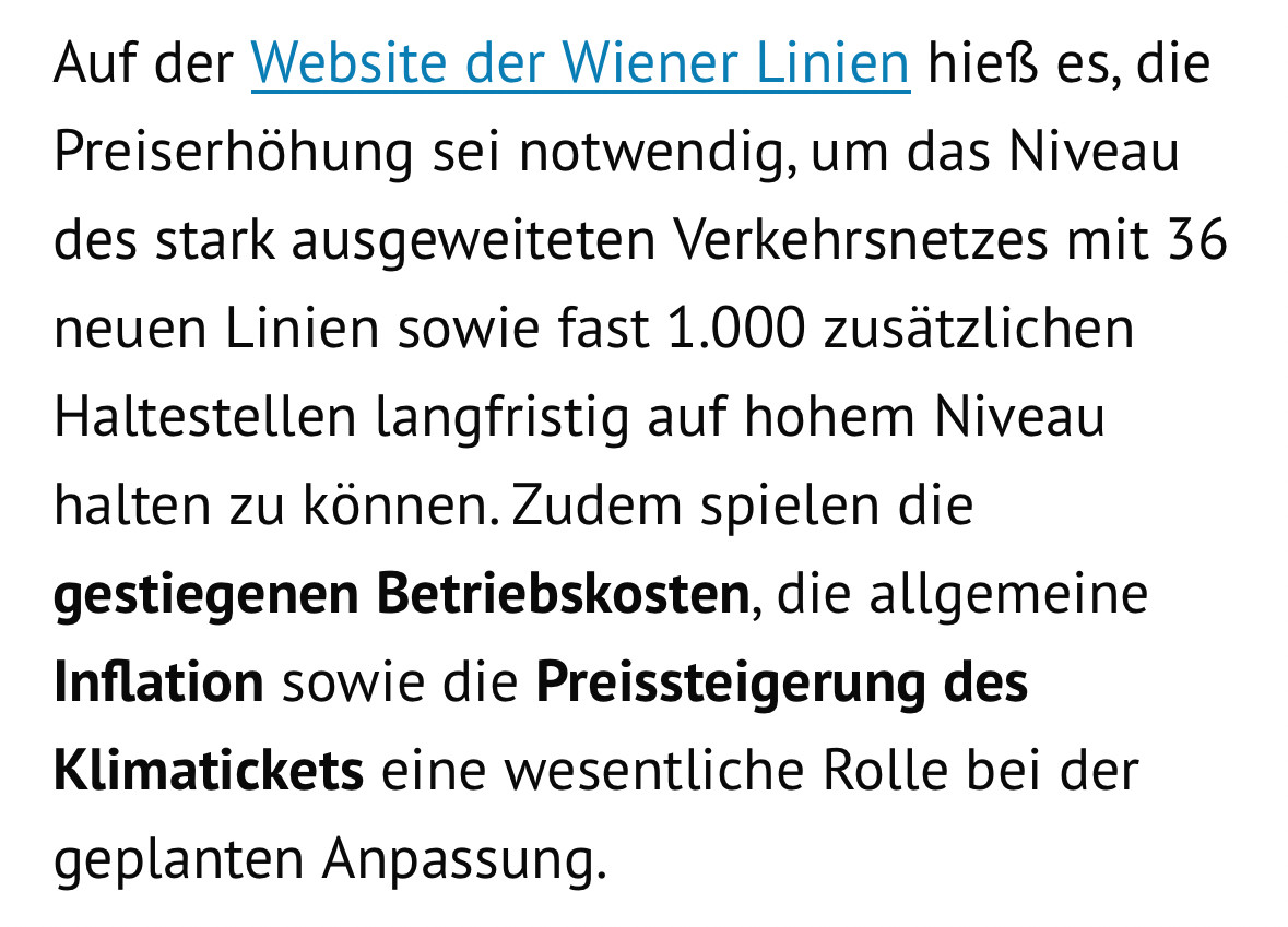MartinThuer's tweet image. Spannend. Wiener Linien und Wien Energie erhöhen wegen „gestiegener Kosten“ die Preise, können aber dennoch eine höhere Dividende an die Stadt Wien ausschütten.
