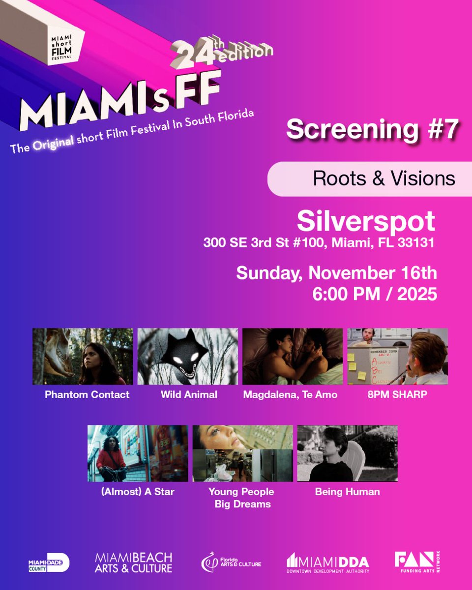 MIAMIsFF (@miamisff) on Twitter photo Sunday, November 16th, 6:00 PM at ๐บ๐๐๐๐๐๐๐๐๐ ๐ซ๐๐๐๐๐๐๐ ๐ด๐๐๐๐, 300 SE 3rd St #100, Miami, FL 33131
๐๏ธ TICKETS NOW ON SALE
goelevent.com/MIAMIsFF/e/Seaโฆ
๐บ๐๐๐๐๐๐๐๐ # 7 - ๐น๐๐๐๐ & ๐ฝ๐๐๐๐๐๐ - This program brings together fresh, vibrant short films Sunday, November 16th, 6:00 PM at ๐บ๐๐๐๐๐๐๐๐๐ ๐ซ๐๐๐๐๐๐๐ ๐ด๐๐๐๐, 300 SE 3rd St #100, Miami, FL 33131
๐๏ธ TICKETS NOW ON SALE
goelevent.com/MIAMIsFF/e/Seaโฆ
๐บ๐๐๐๐๐๐๐๐ # 7 - ๐น๐๐๐๐ & ๐ฝ๐๐๐๐๐๐ - This program brings together fresh, vibrant short films