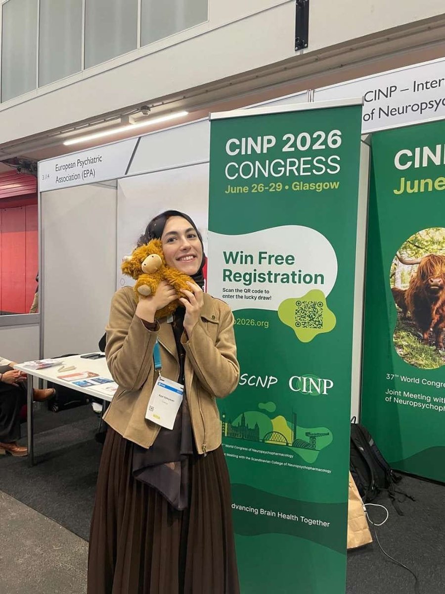 Delighted to meet Ayse who came to pick up the highland cow she won yesterday. 💫

#ECNP2025 Day 4 lucky winner of free registration for #cinp2026:

🏆 Miguel Ángel Torrijo Bori

Congrats - and a huge Thank You to all who stopped by. See you in Glasgow!💚

cinp2026.org