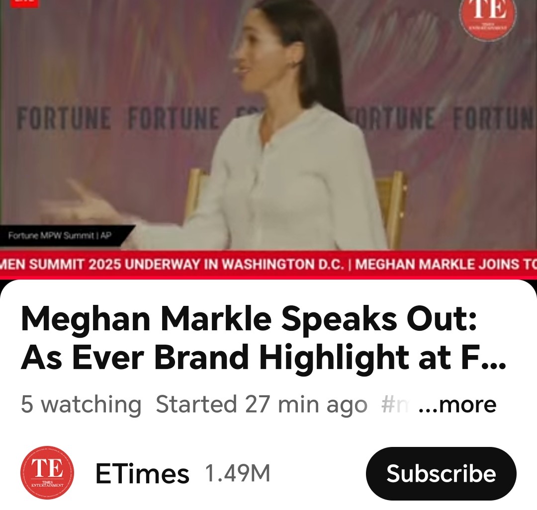 D-Meghan Sussex, officially Meghan Duchess of Sussex,on the MPW summit, right now, Repost from The Times YouTube channel,