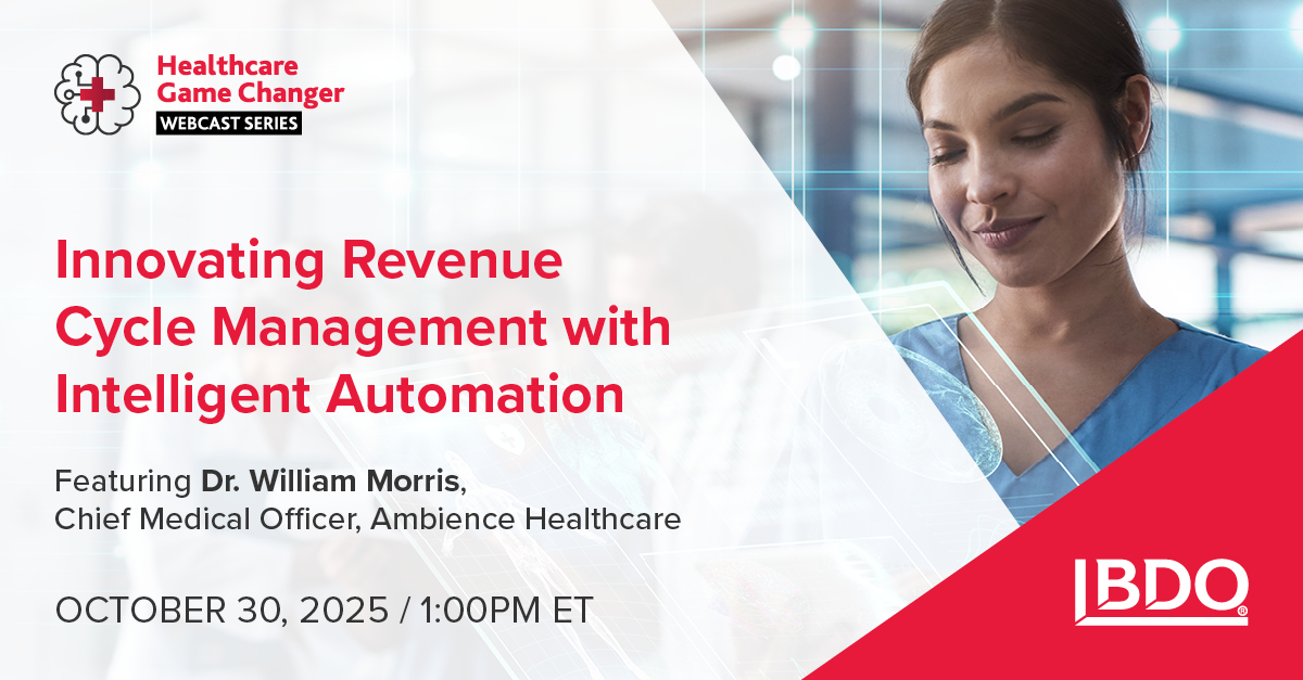 Discover the transformative impact of intelligent automation on revenue cycle management, enhancing workflows, and financial stability in provider organizations. Join our 10/30 webcast: bdousa.com/47hEL5B

#RevCycle #HealthcareAutomation