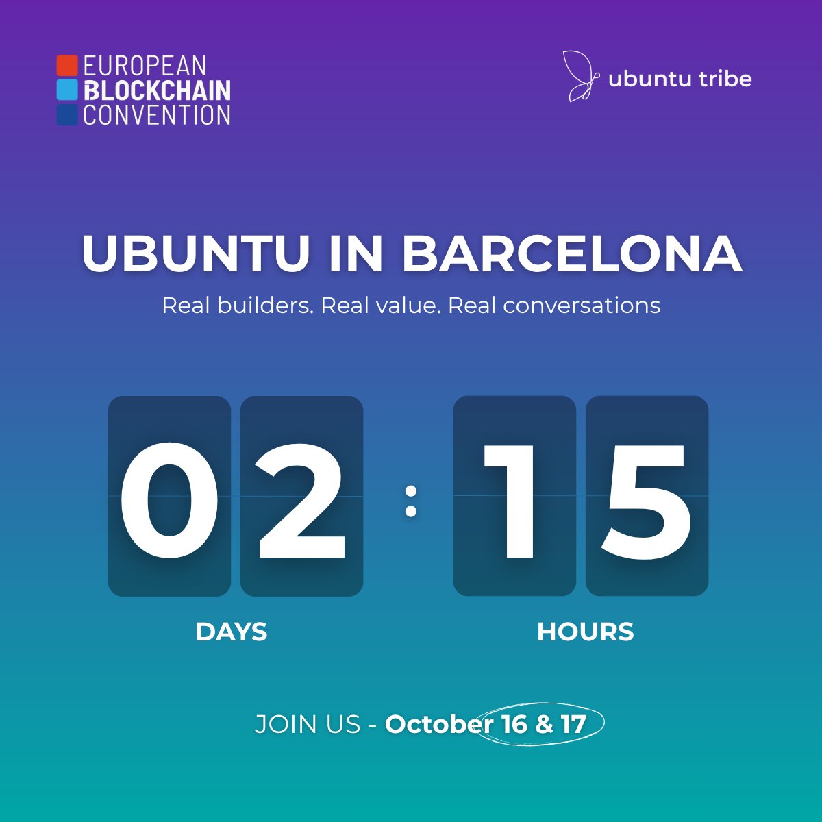 Ubuntu Tribe (@utribeone) on Twitter photo 💡 Why #EBC2025 matters to us
Because at Ubuntu Tribe, we share the same spirit that defines the <a href="/EBlockchainCon/">European Blockchain Convention</a> :
no hype, no theory — just real builders, investors, and innovators creating tangible impact. ⚡️
Where TradFi meets DeFi, and regulators meet visionaries — every 💡 Why #EBC2025 matters to us
Because at Ubuntu Tribe, we share the same spirit that defines the <a href="/EBlockchainCon/">European Blockchain Convention</a> :
no hype, no theory — just real builders, investors, and innovators creating tangible impact. ⚡️
Where TradFi meets DeFi, and regulators meet visionaries — every