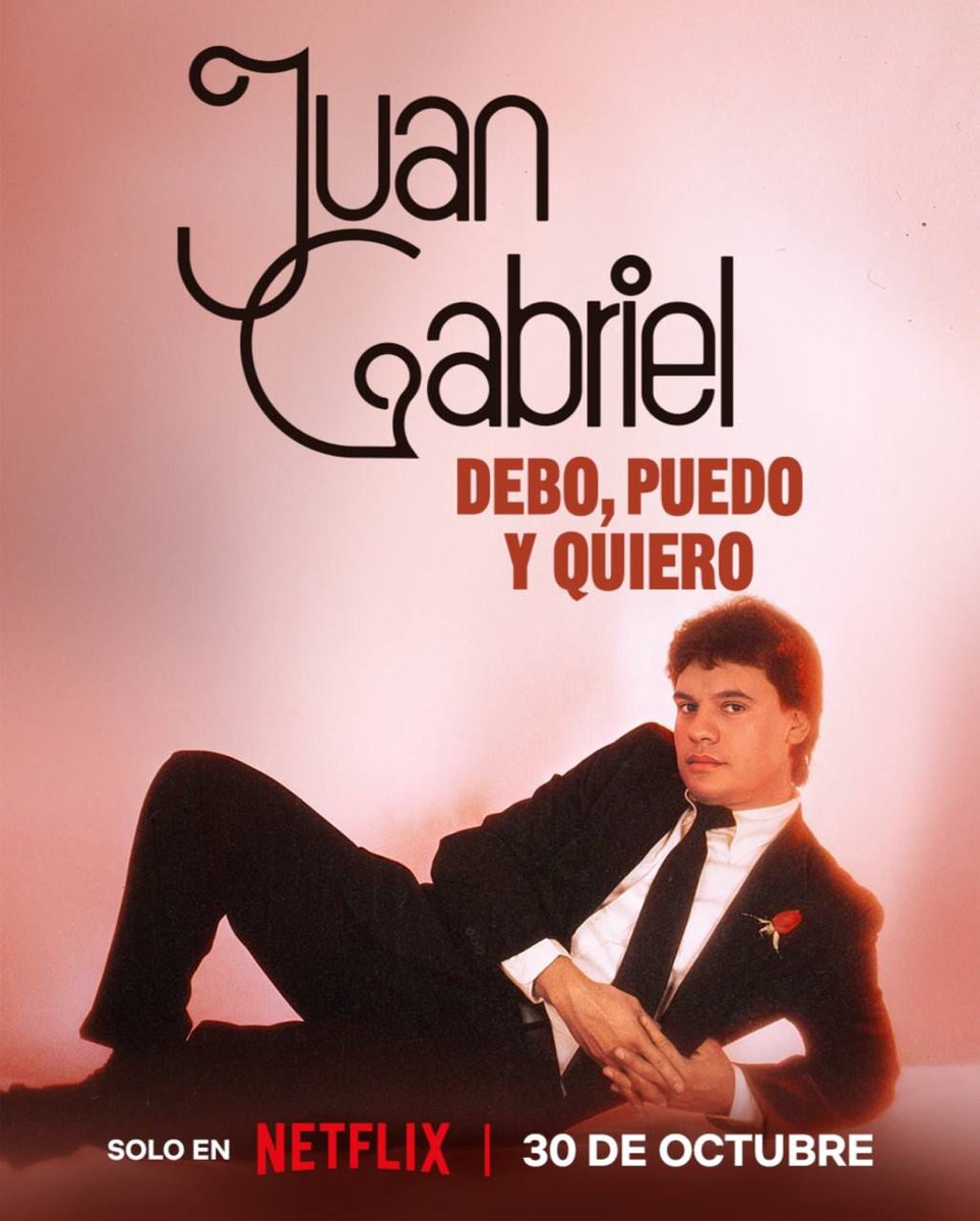 Este 30 de octubre llega a Netflix el documental “Juan Gabriel: Debo, puedo y quiero", dirigido por María José Cuevas, se estrenará el próximo 30 de octubre.

La producción promete ir más allá del ídolo musical, revelando la faceta más humana y los dolores del "Divo de Juárez".