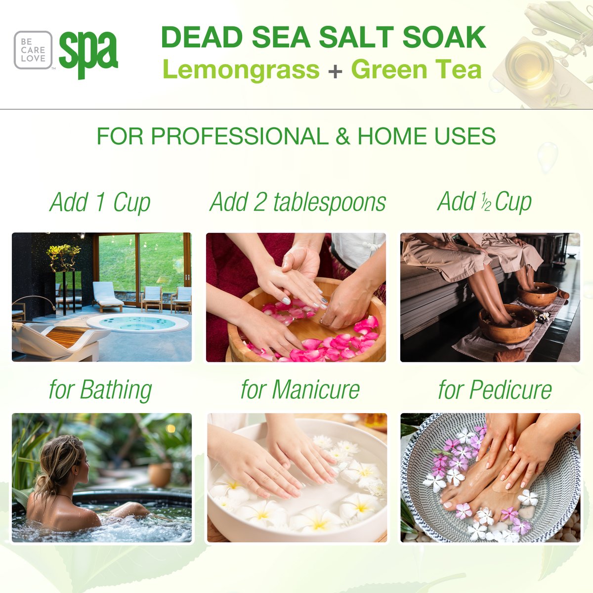 YoneLayStore's tweet photo. Amazon's Choice: Lemongrass + Green Tea Dead Sea Salt Soak for Professional &amp; Home Uses

More info: https://t.co/hHNbWitg2R

#greentea #lemongrass #spa #spaday https://t.co/KQ7WOahMnd