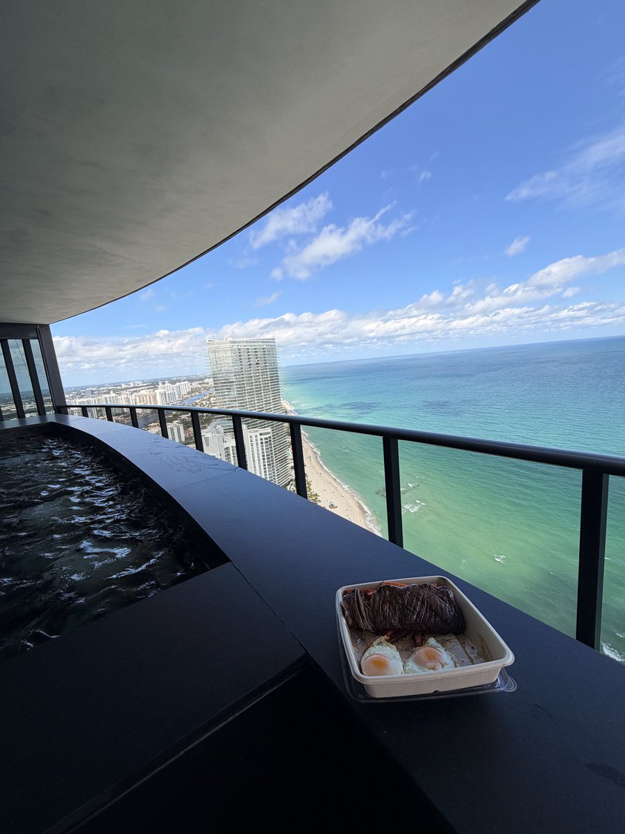 PerformanceMax's tweet image. POV: Porsche Resturant just delivered your steak and eggs order to your balcony sky pool