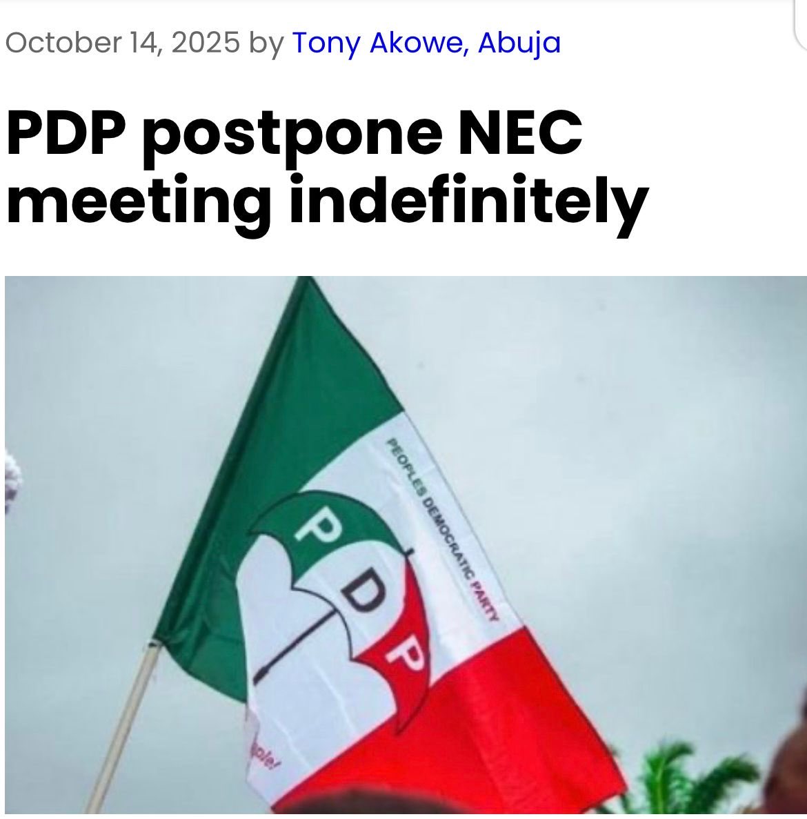 Please let us send our condolences to this fast dwindling party ⁦<a href="/OfficialPDPNig/">Official PDP Nigeria</a>⁩ during this their sorrowful period of mourning.

But, Olorun ko ni je ki won bo ninu e. Okàn won ko nii ba’le. Aseee!