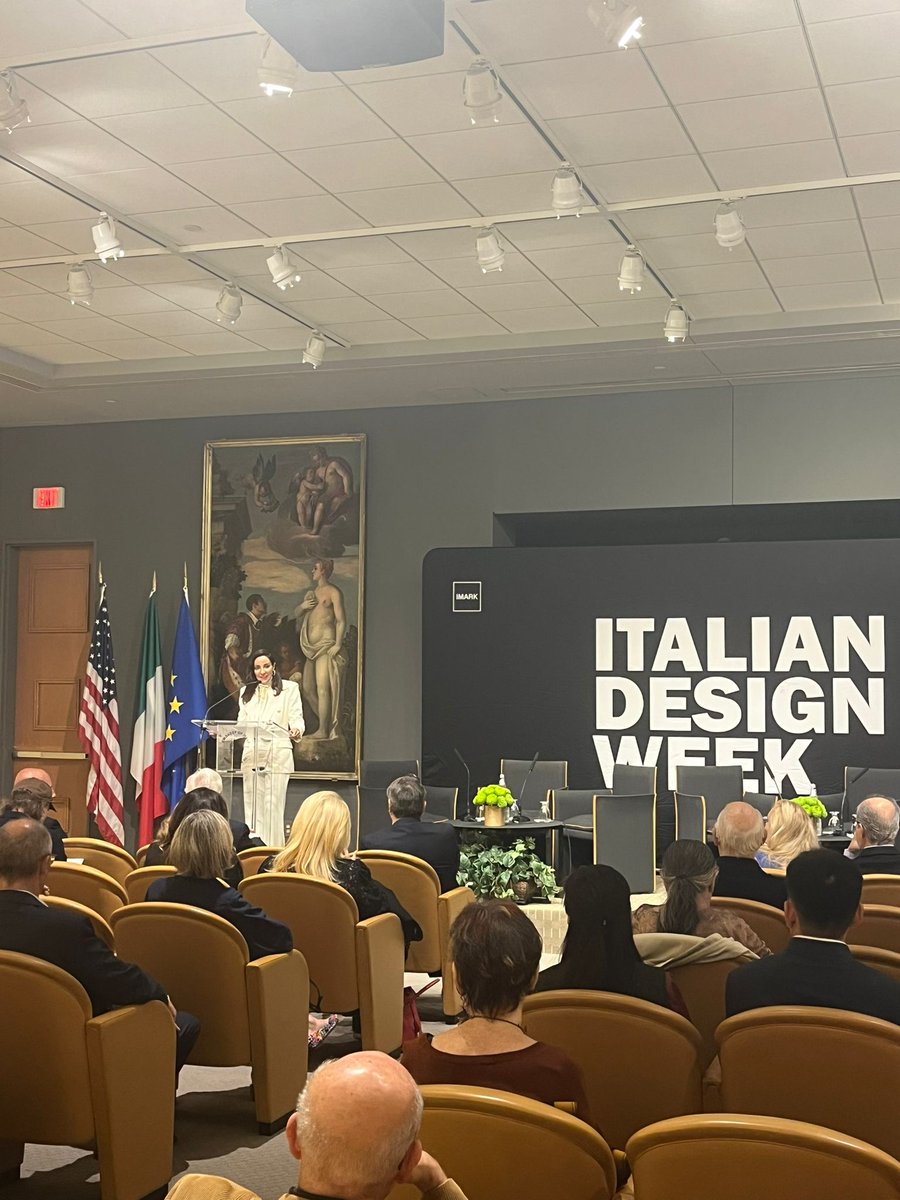 Marco Peronaci (@mperonaci) on Twitter photo A pleasure to kick-start Italian Design Week here <a href="/ItalyinUS/">Italy in US</a> - a celebration of Italian creativity and culture and one of the greatest expressions of “Made in Italy.”
🇮🇹&🇺🇸companies together to foster our cooperation, promote new projects and further strengthen our relationship. A pleasure to kick-start Italian Design Week here <a href="/ItalyinUS/">Italy in US</a> - a celebration of Italian creativity and culture and one of the greatest expressions of “Made in Italy.”
🇮🇹&🇺🇸companies together to foster our cooperation, promote new projects and further strengthen our relationship.