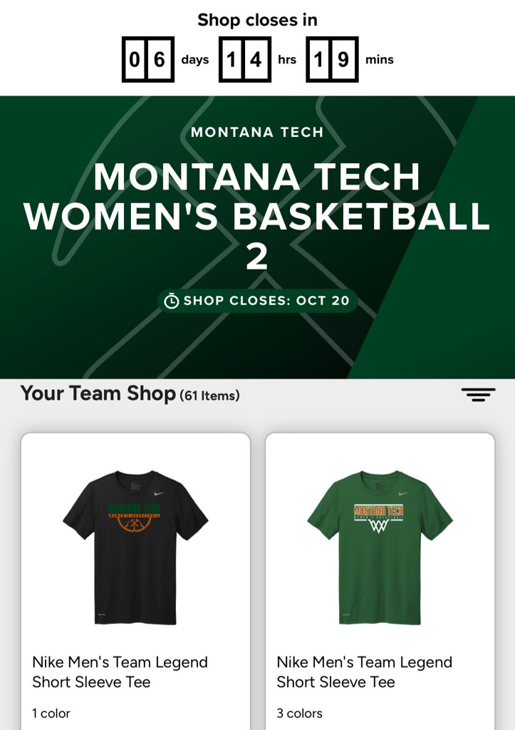 We have reopened our team store! Closes October 20th, don’t miss out! 
Link below! 

bsnteamsports.com/shop/TToRBYVZKN