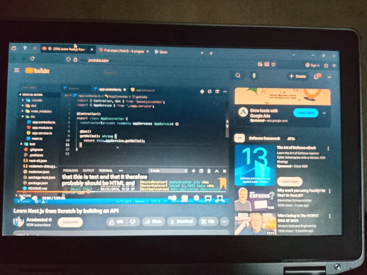 RedMoonCoder's tweet image. So I have decided to pick up nest.js today. And so far, I can only watch!

Any recommendations or structure to get through this? It would be much appreciated