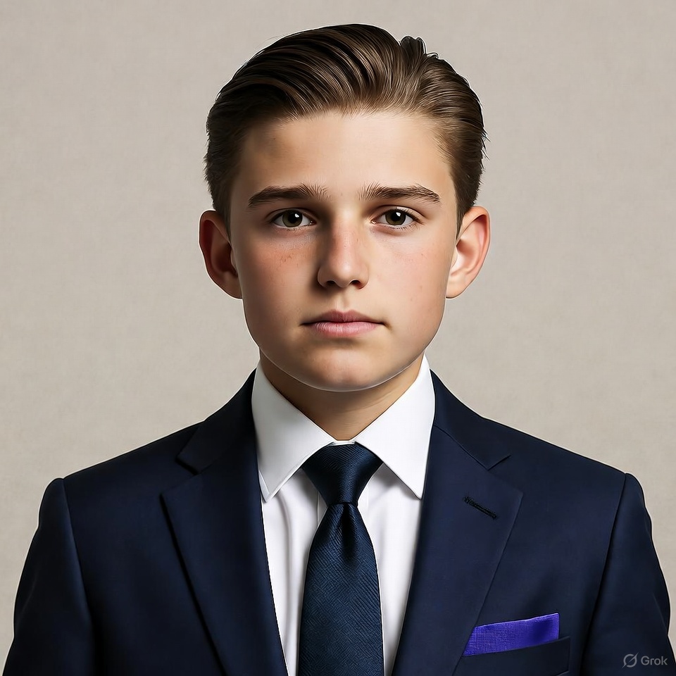 the purple pocket square is in