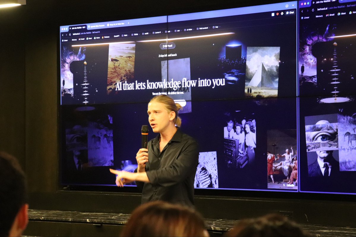 arkslife's tweet image. Spoke at @befreedai’s Tech Week by @a16z event, what a night.
Talked about how in consumer startups, your moat isn’t tech, it’s culture and distribution.
Tech can be cloned by a giant or a genius in a basement.
Culture and distribution? Those stick.
