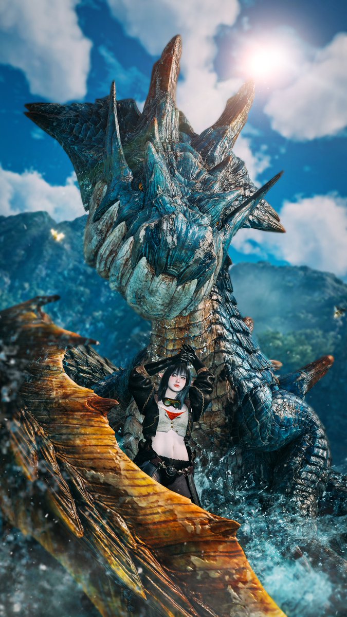 Lagiacrus &amp; Jade

#MonsterHunter 
#MHW 
#MHWilds