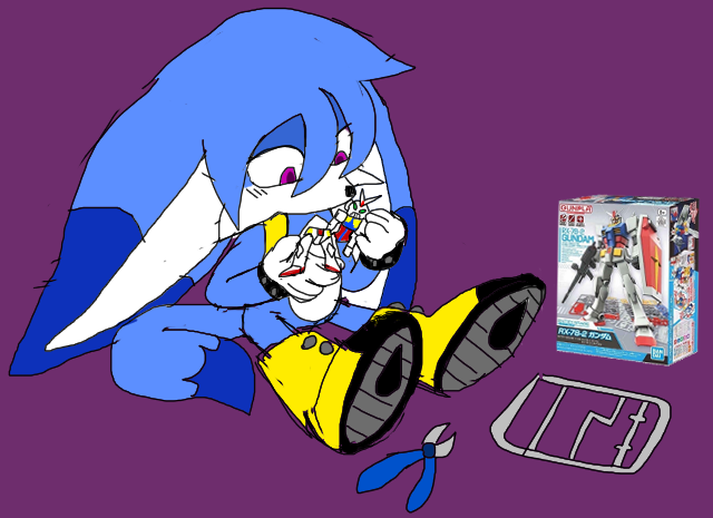 Fart (@bobbutterbutt) on Twitter photo i think he would like gunpla #KitsunamiTheFennec i think he would like gunpla #KitsunamiTheFennec