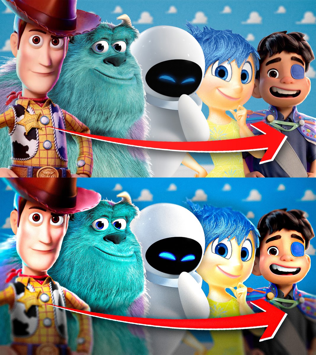 Avant / Après d'une minia 🎨
Les films Pixar ont évolués tout comme la minia 📈
❤️ + ♻️
