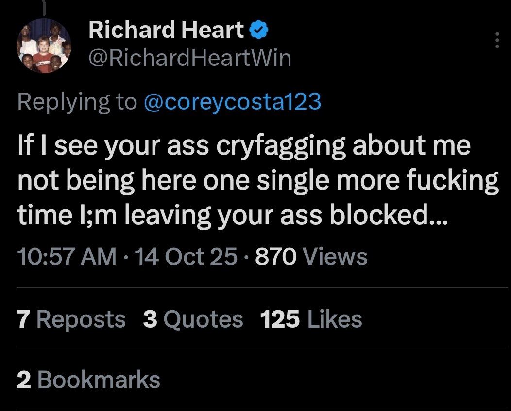Hexicans : I can't wait for Richard Heart to come back and start tweeting again.

Richard: