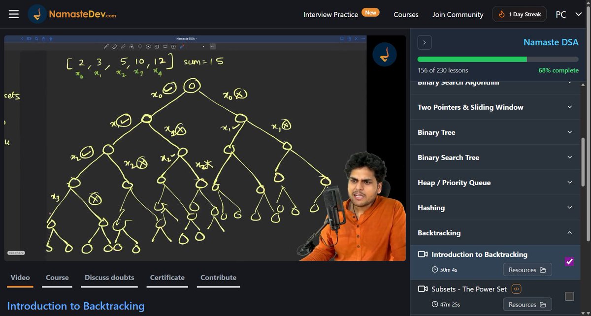 1amWaziR's tweet image. 🚀 Day 118 #200DaysOfDSA
Started learning Backtracking, exploring recursion, state space tree & pruning
Solved:
✔️ 20. Valid Parentheses
- used Stack (LIFO)
Focus: backtracking, recursion flow & 2Q/day
Big thanks to @akshaymarch7
#DSA #JavaScript #ProblemSolving #Backtracking
