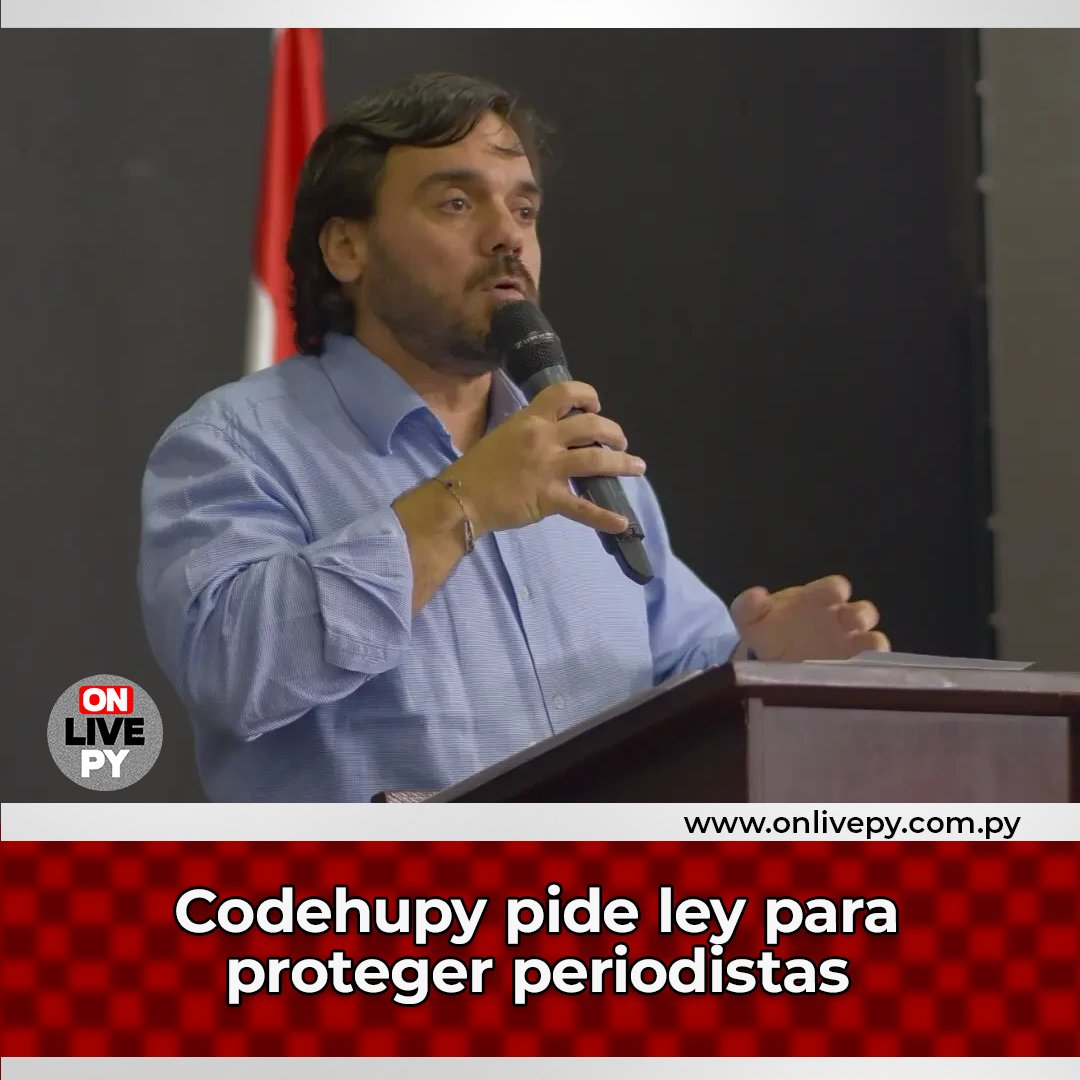 onlivepy's tweet image. Dante Leguizamón, de Codehupy, solicita aprobar un proyecto que proteja a comunicadores y defensores de derechos humanos ante la creciente violencia en Paraguay.