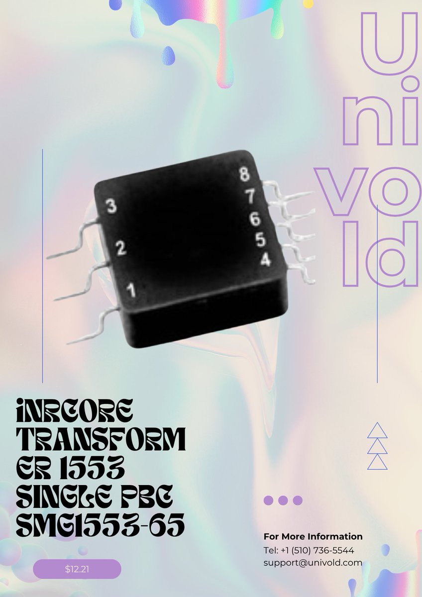 univoldjuls_'s tweet image. univold.com/product/smg155… – SMG1553-65 (InRCore) – High-precision magnetic component for power applications.
#Univold #InRCore #PowerMagnetics #ComponentTech @eBay @Amazon @Walmart