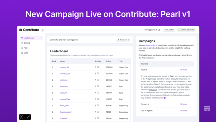 autonolas's tweet image. The countdown to Pearl v1 launch is ON ⏳
Announced at Agents Unleashed Singapore, Pearl v1 is designed to bring you Web3 benefits with Web2-level UX — making it easier than ever to run and own AI agents.
Now, you can join the conversation around the Pearl v1 launch, share what…