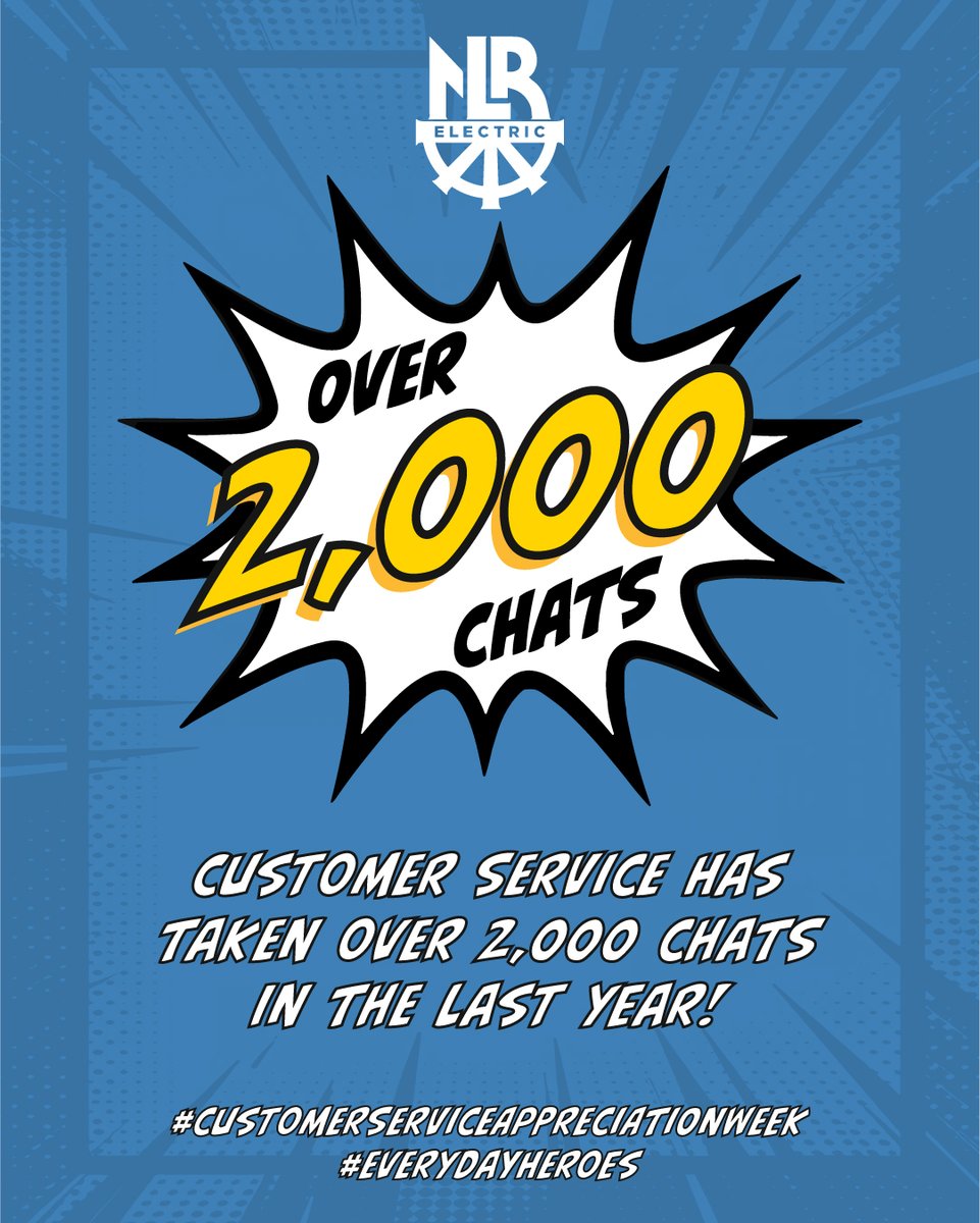 NLRElectric's tweet image. Did you know that we have chat? Our staff have answered over 2,000 customer chats in the last 365 days! You can get the same Customer Service assistance without needing to call in. Just visit our website, NLRElectric.com! #customerserviceappreciationweek