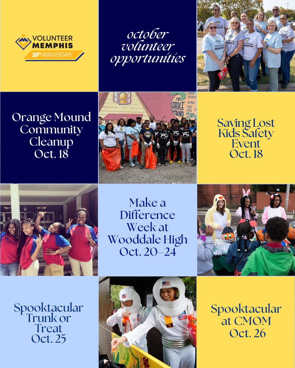 VolunteerMEM's tweet image. ๐ฃ Here Are 5 Ways to Volunteer This Month with Volunteer Memphis!
There are so many ways to make a difference right here in our city. ๐
๐ Sign up at leadershipmemphis.galaxydigital.com
#VolunteerMemphis #ServeMemphis #CommunityStrong #GiveBack