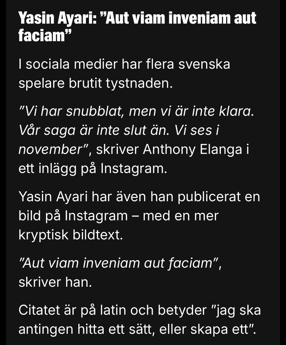 Yasin Ayari, inte som andra fotbollsspelare.
